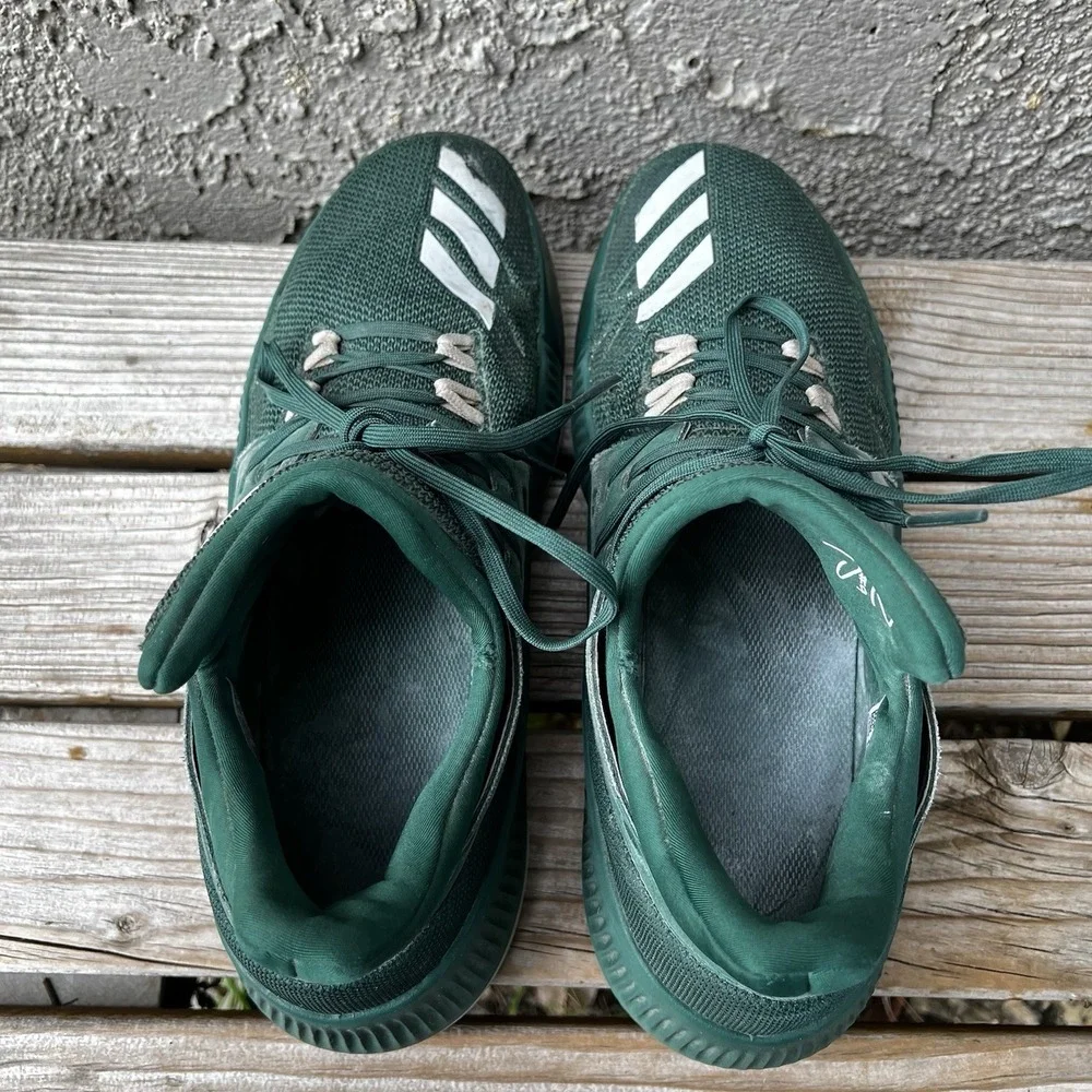 Adidas Shoes Men Size 11.5 Dame 3 BY3194 Green/White Basketball‎ Sneakers
